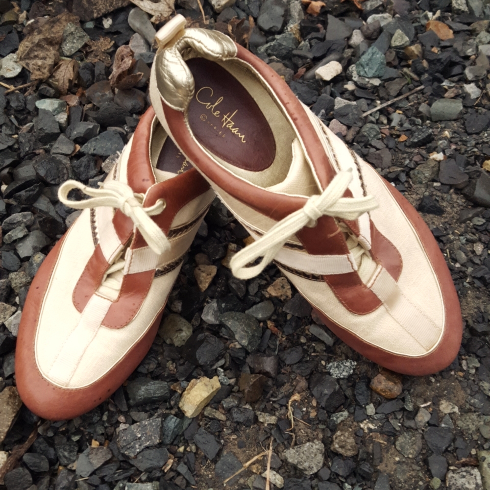 Cole Haan Cream and Brown Sneakers